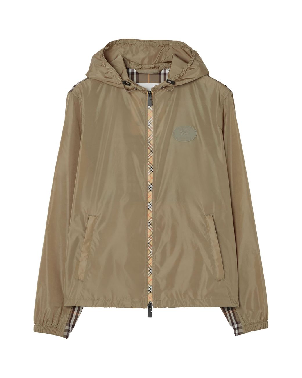 Burberry Green Check-Trim Newport Jacket for men
