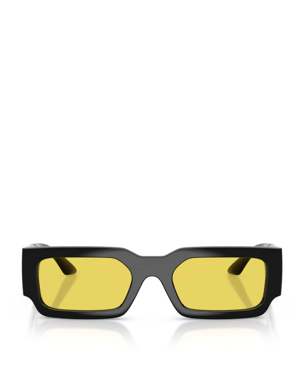 Versace Yellow Greca Maxi Rectangle Sunglasses