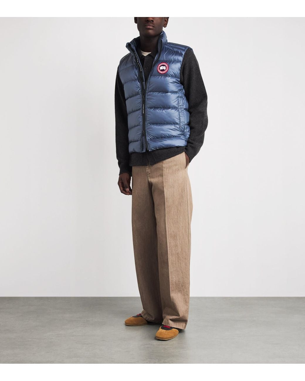 Canada Goose Blue Down Quilted Crofton Gilet for men