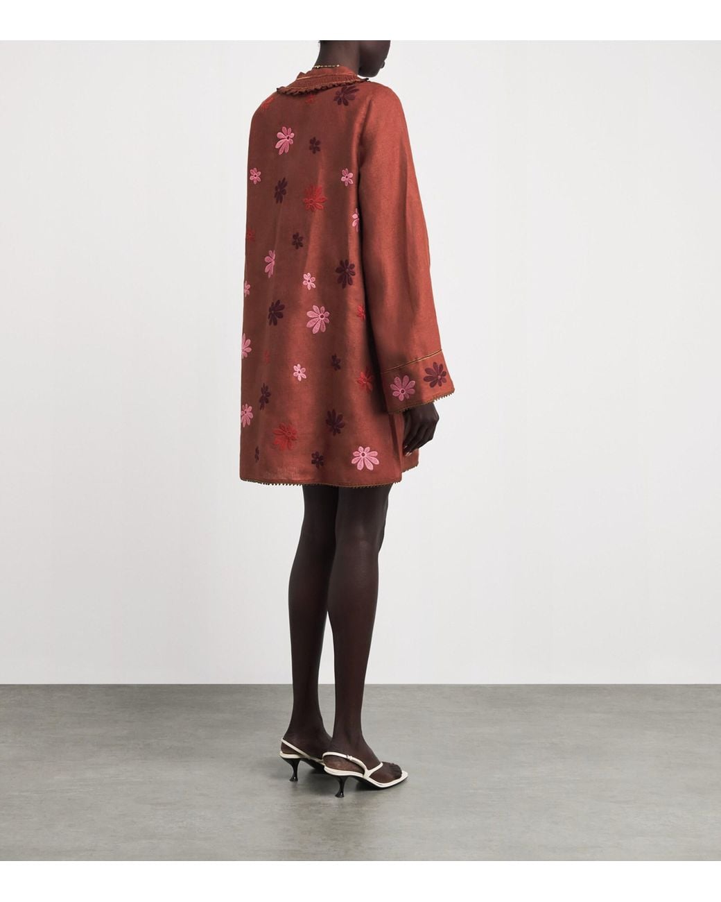 Lug Von Siga Red Linen Tess Mini Dress