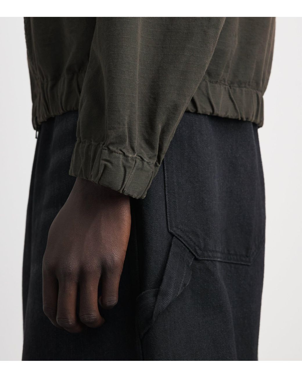 Stone Island Black Organic Cotton Ripstop Hooded Overshirt for men