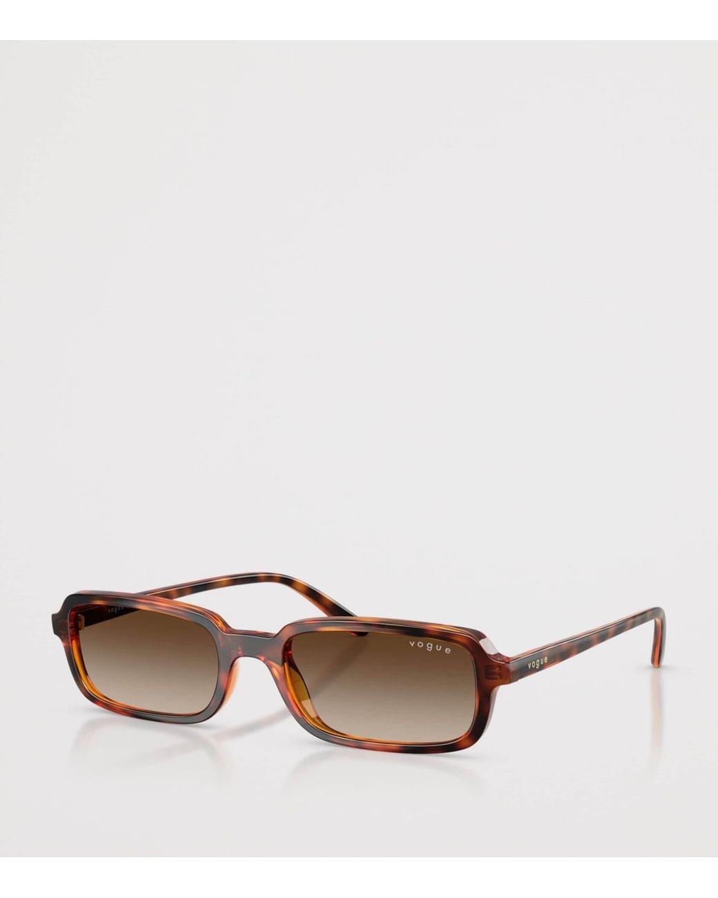 Vogue Brown Tortoiseshell Rectangular Sunglasses