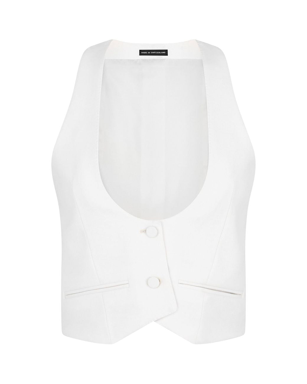 Tom Ford White Virgin Wool Tuxedo Waistcoat