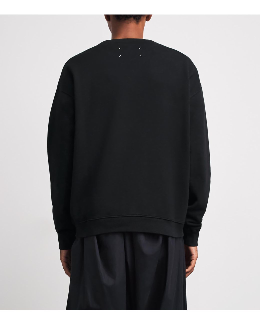 Maison Margiela Black Cotton Numeric Sweatshirt for men