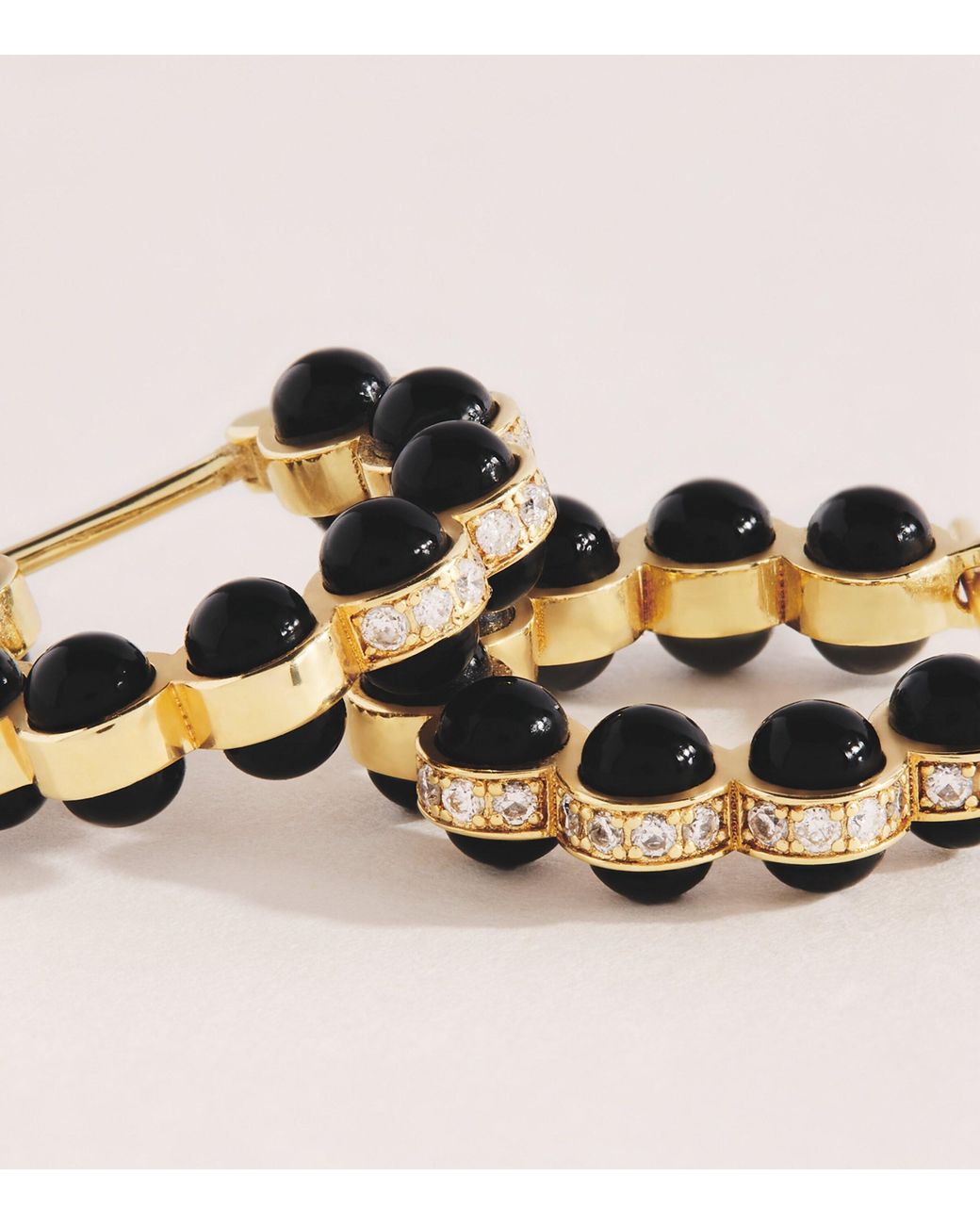 L'Atelier Nawbar Metallic Diamond And Enamel Atoms Earrings