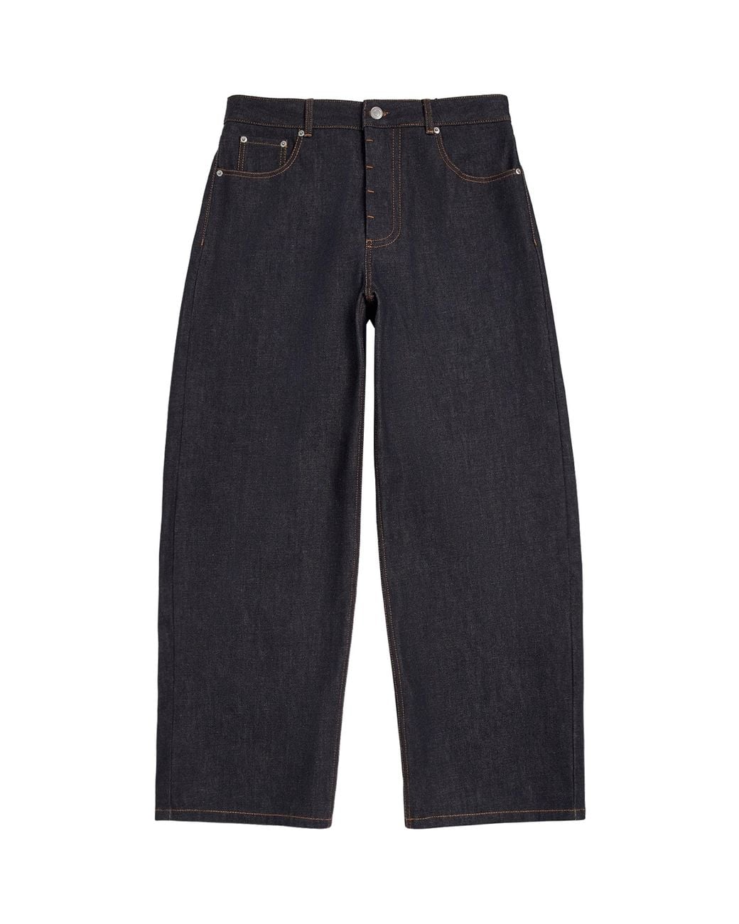 AMI Blue Wide-Leg Jeans