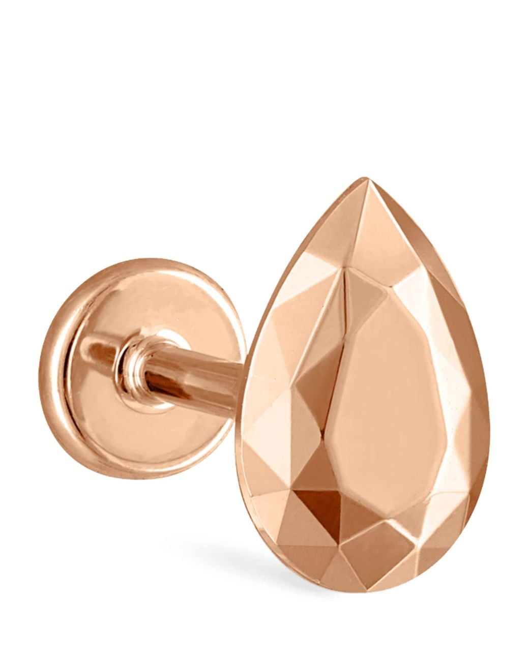 Maria Tash Natural Faceted Pear Threaded Stud Earring
