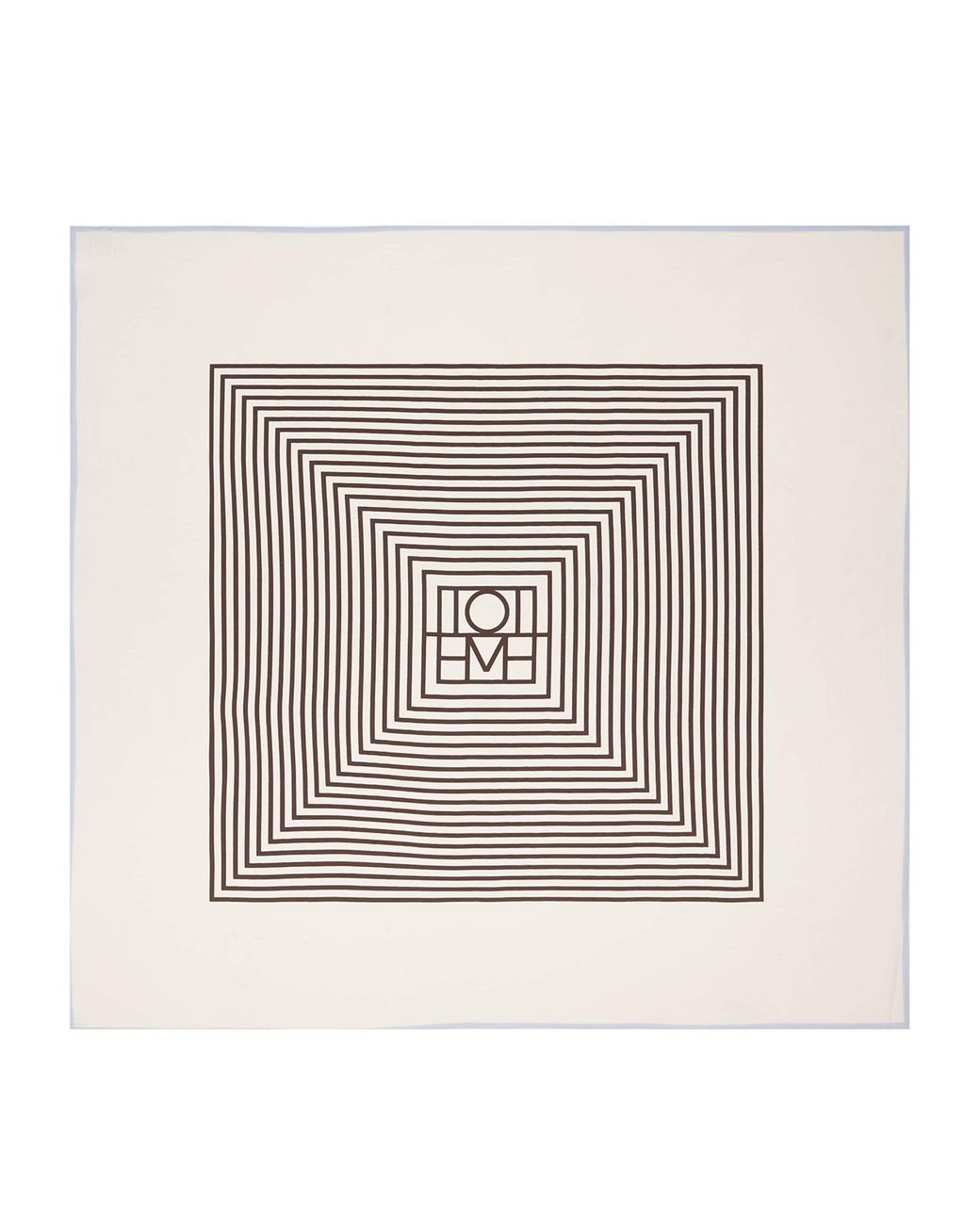 Totême White Silk Monogram Scarf