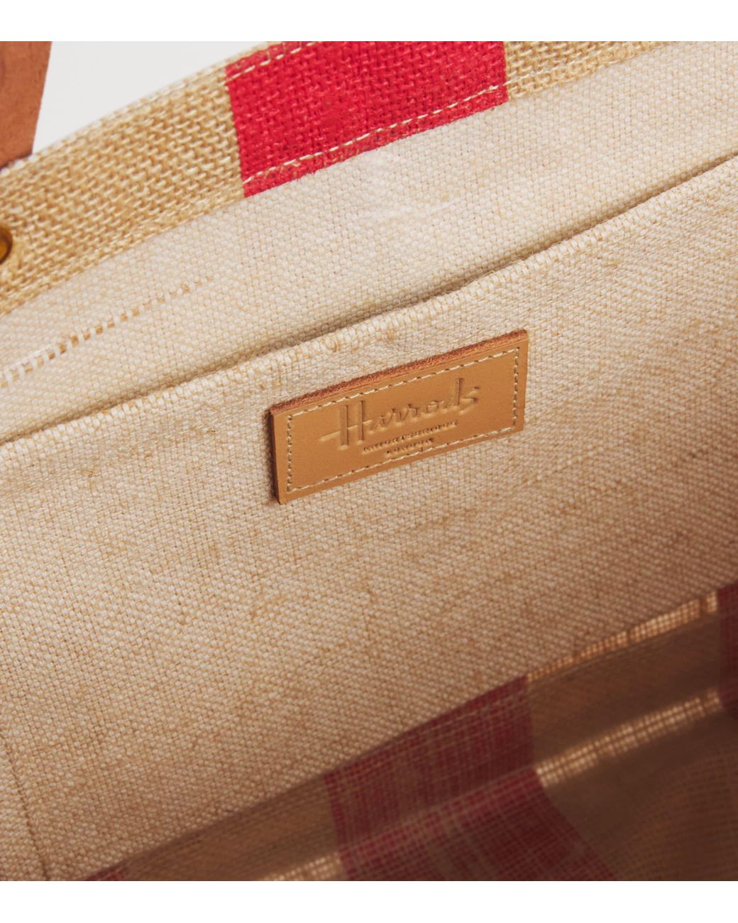 Harrods Pink Small Canvas Stripe Knightsbridge Shopper Bag