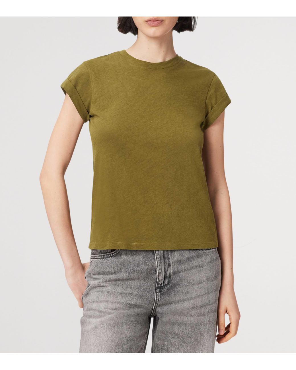 AllSaints Green Organic Cotton Anna T-Shirt