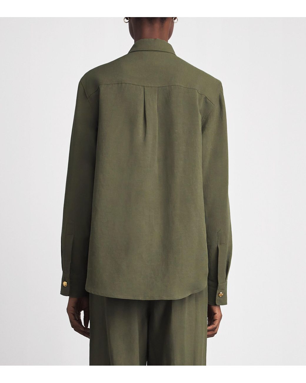Blazé Milano Green Linen-Blend Rox Star Berber Shirt