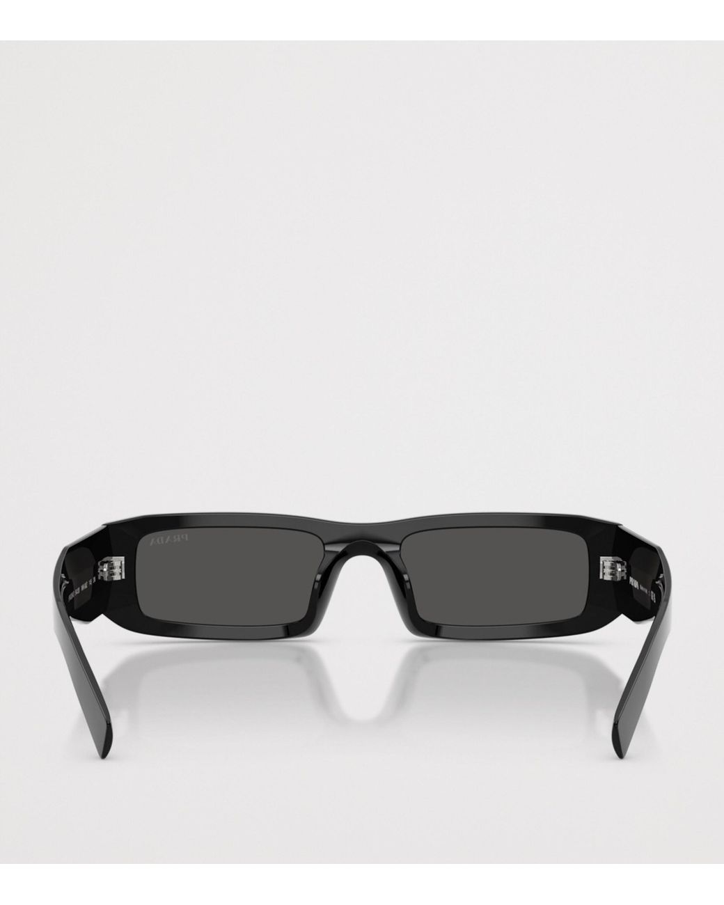 Prada Black Acetate Rectangle Sunglasses for men