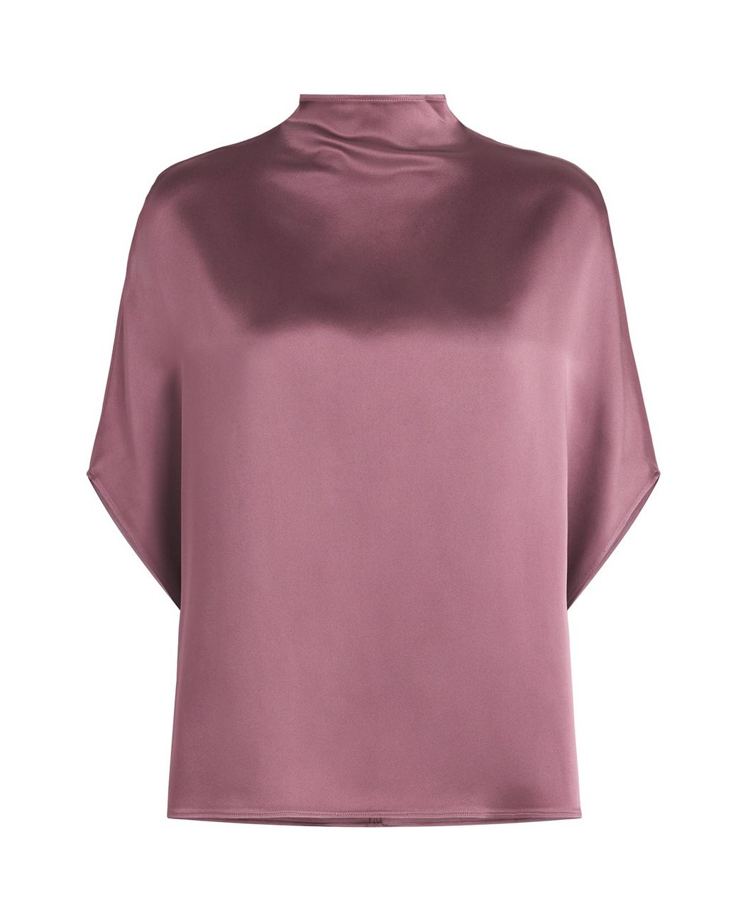 LAPOINTE Purple Satin Cape Blouse