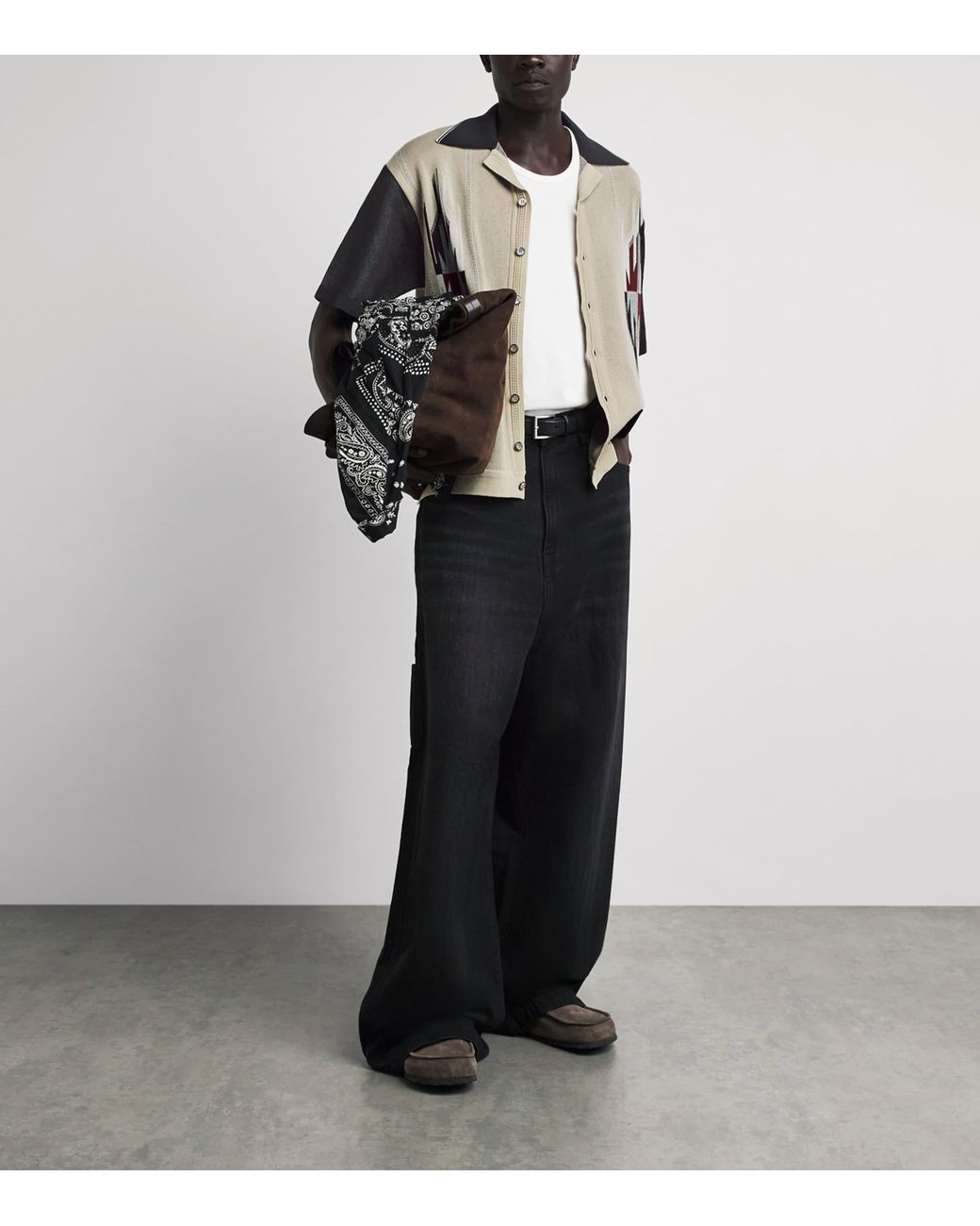 Kapital Natural Knitted Chimayo Shirt for men