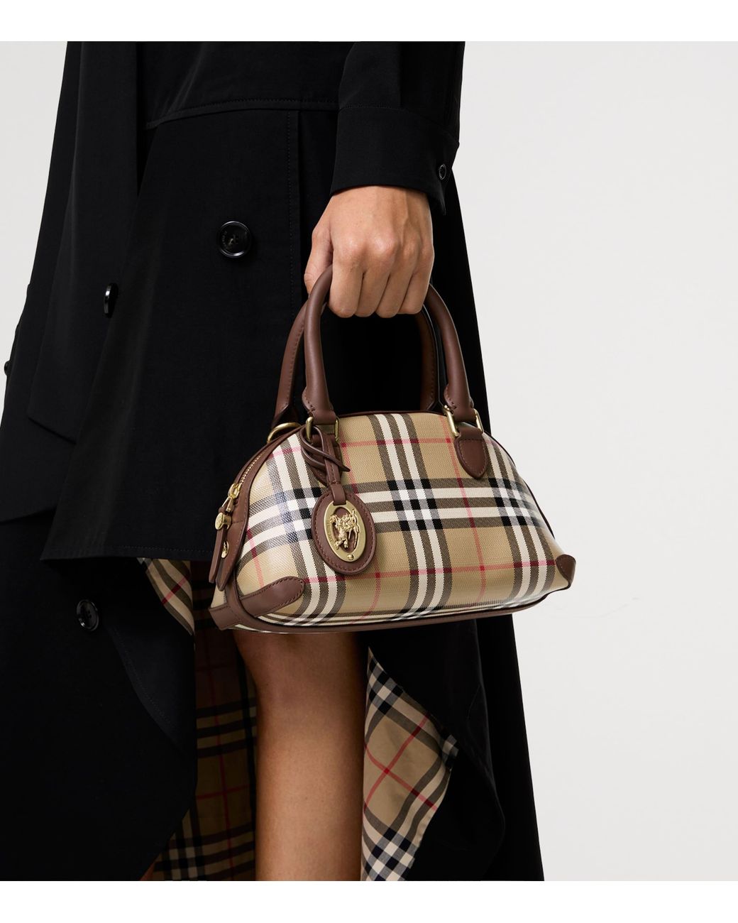 Burberry Brown Mini Primrose Top-Handle Bag