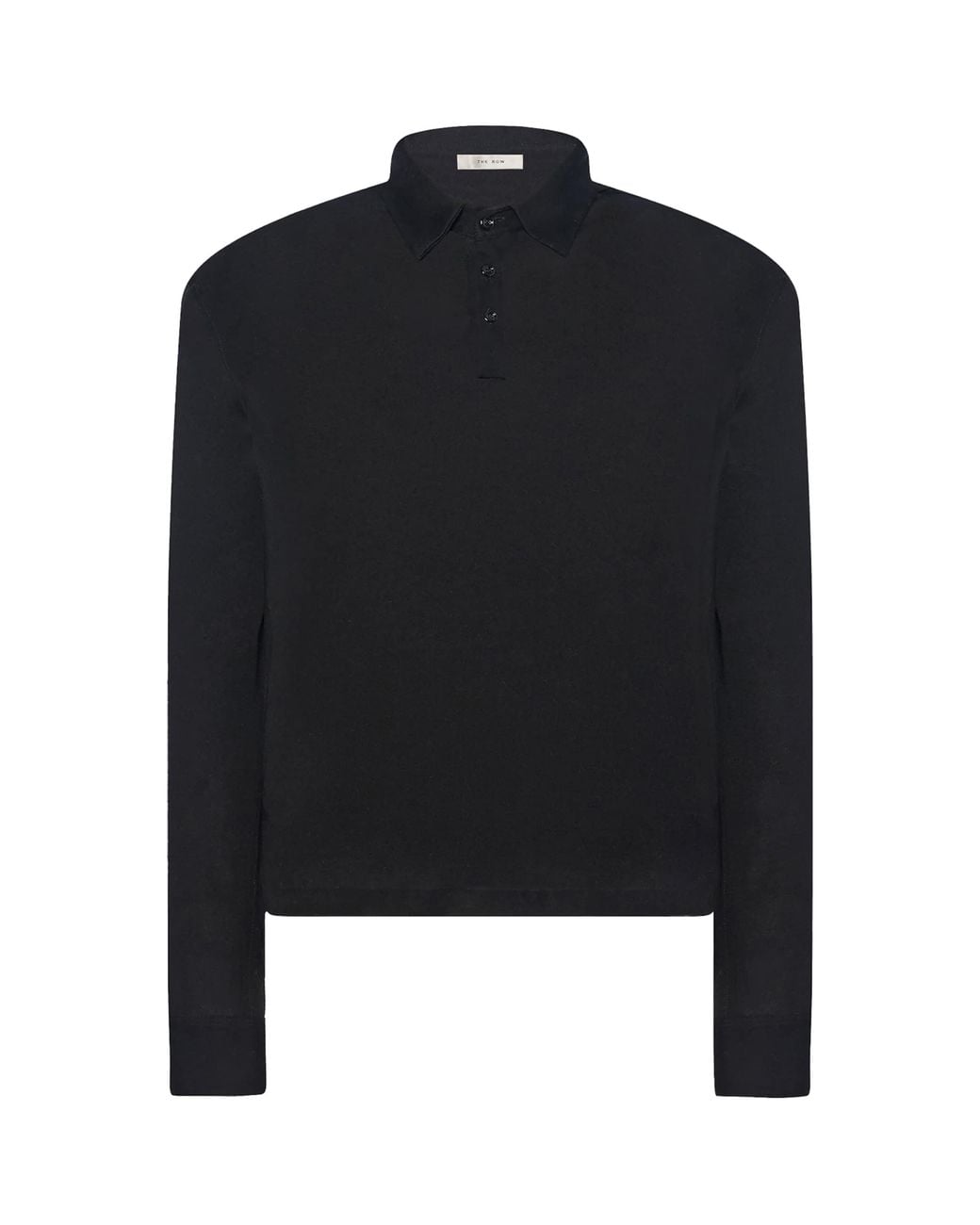 The Row Black Reyes Cotton Polo Shirt for men