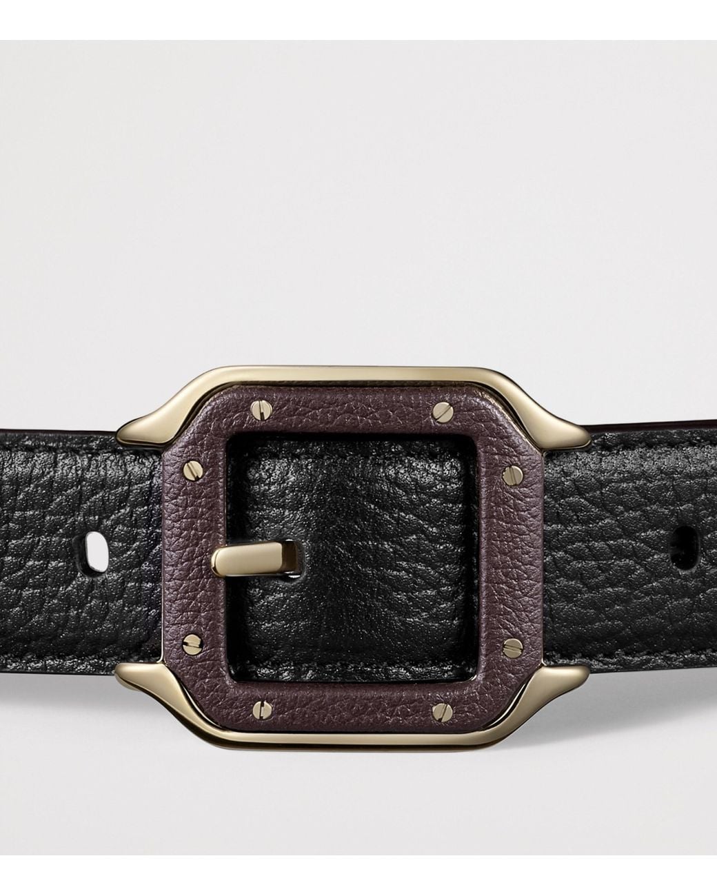 Cartier Black Leather Reversible Santos De Belt for men