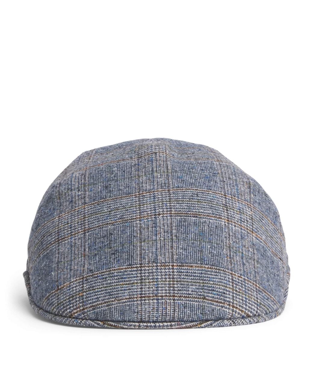Borsalino Gray Prince Of Wales Check Parigi Duckbill Flat Cap for men