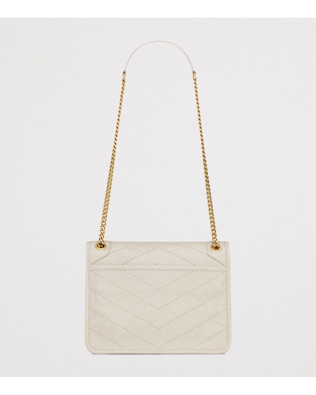 Saint Laurent White Leather Niki Baby Shoulder Bag