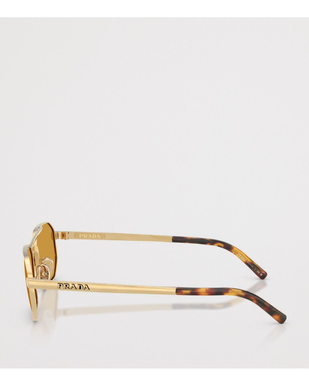 Prada Metallic Metal Irregular Sunglasses for men