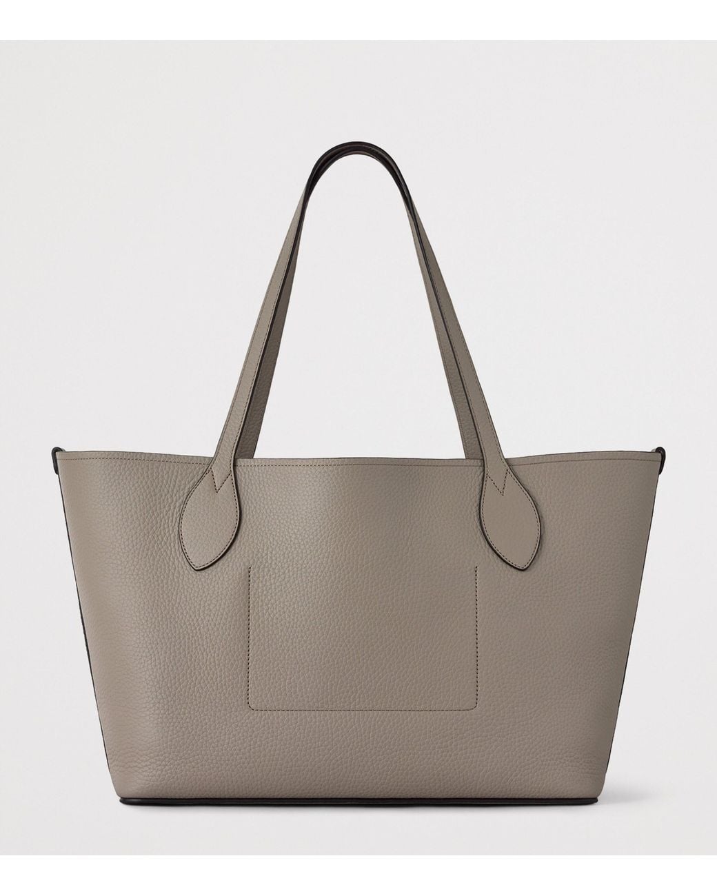 Mulberry Gray Leather Tree Tote Bag
