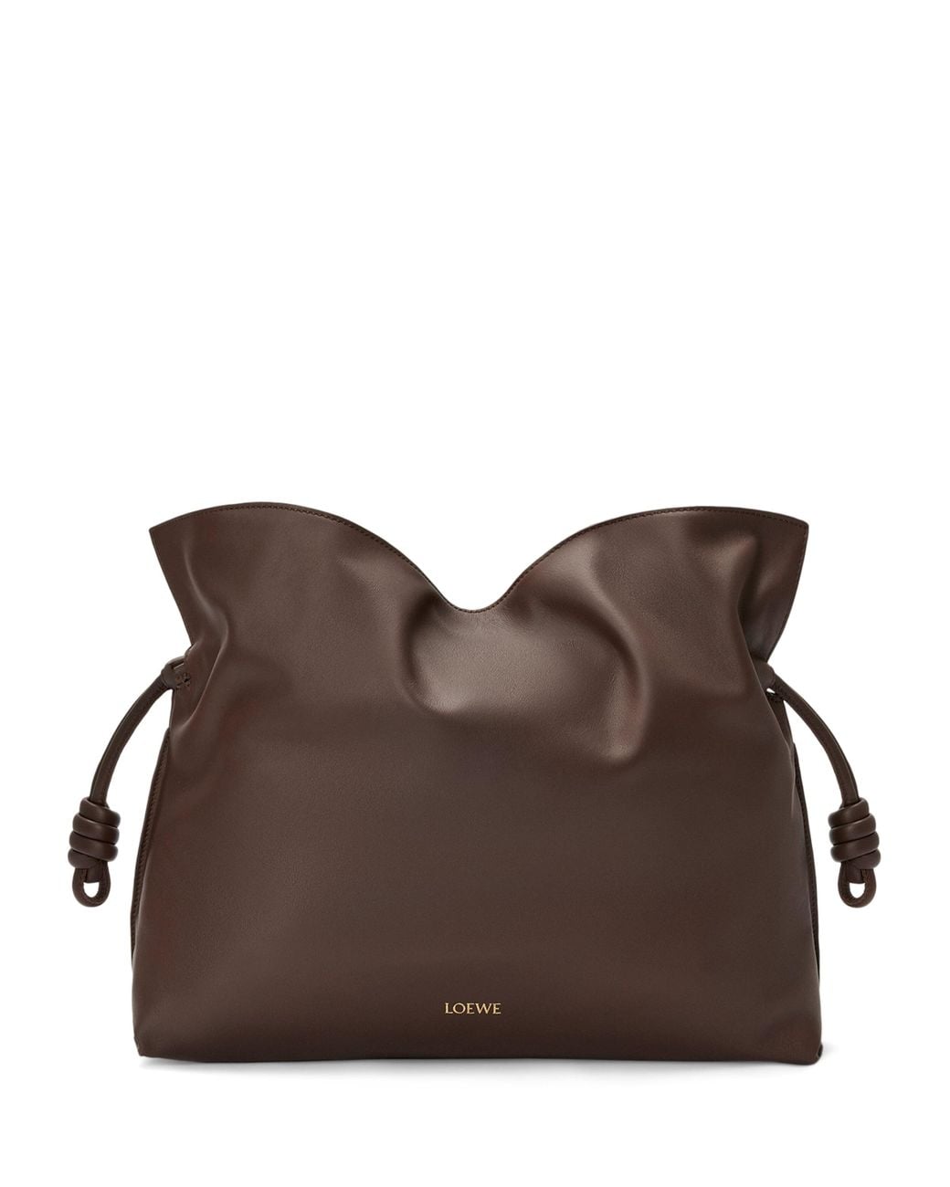 Loewe Brown Large Leather Flamenco Purse