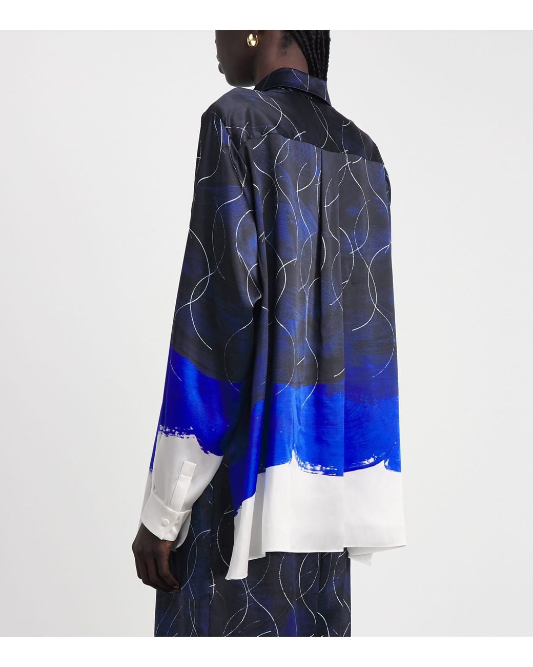 Roksanda Blue Silk Printed Leonara Blouse