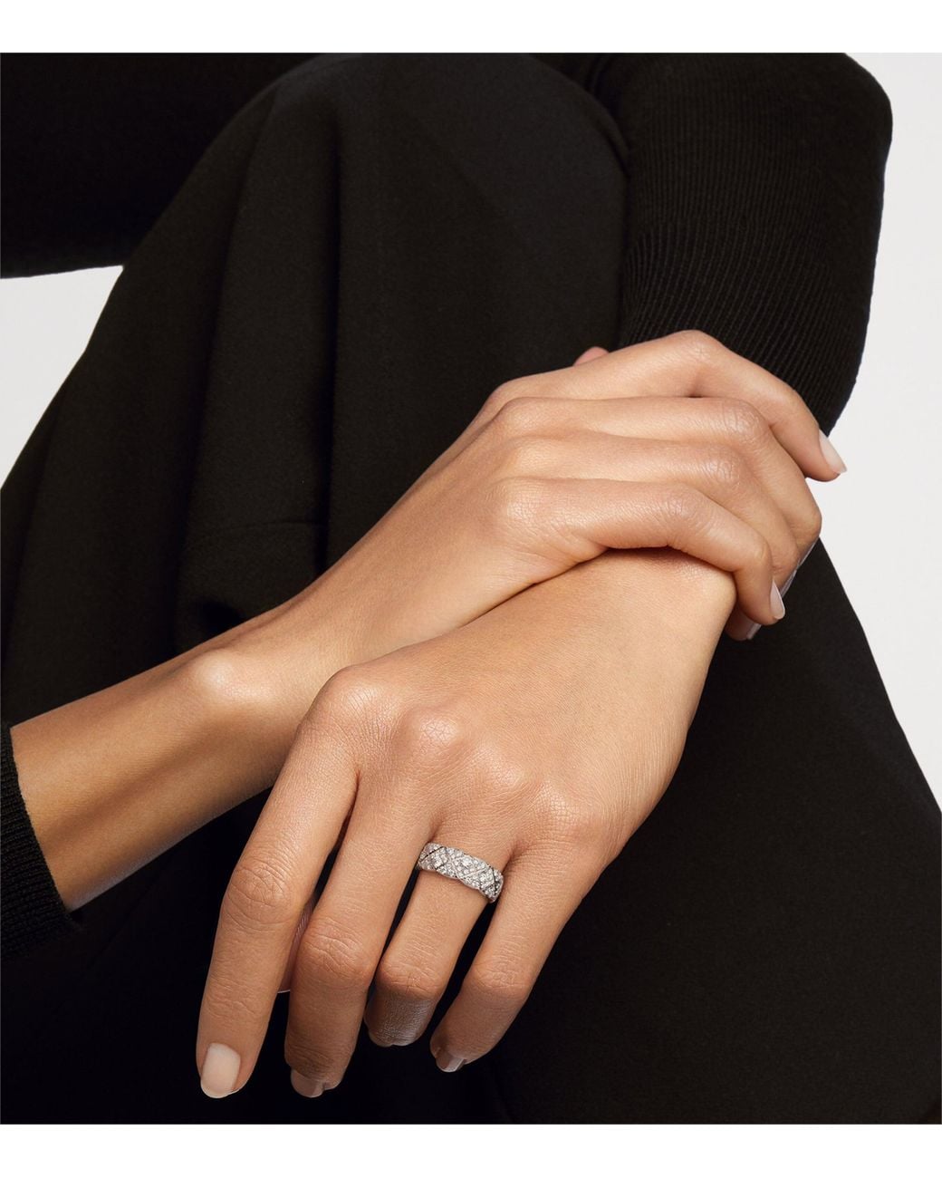 Chanel Metallic And Diamond Coco Crush Ring