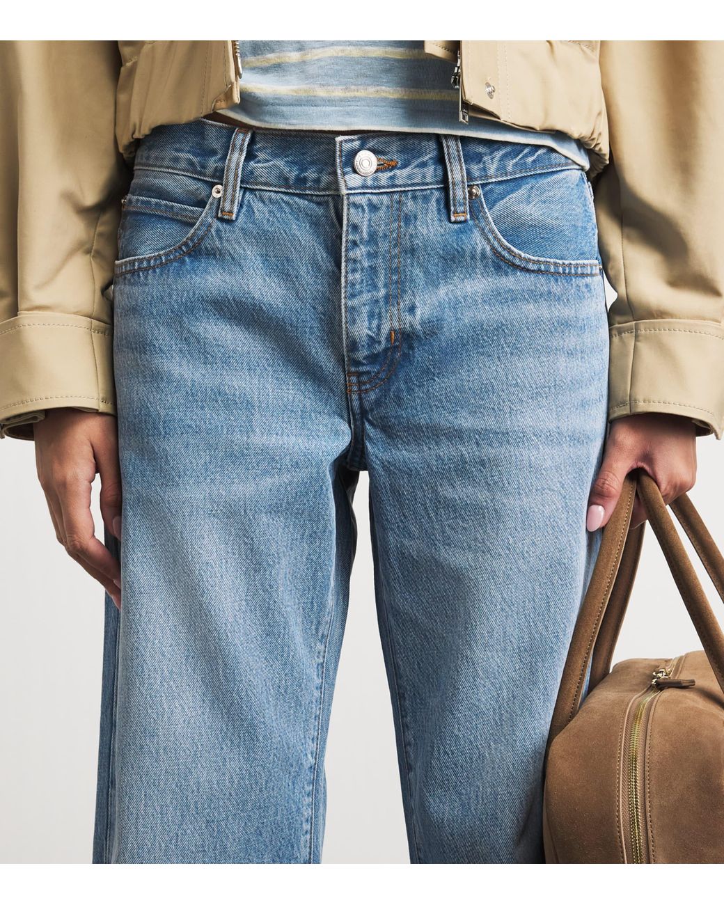 FRAME Blue The Saturday Straight Jeans