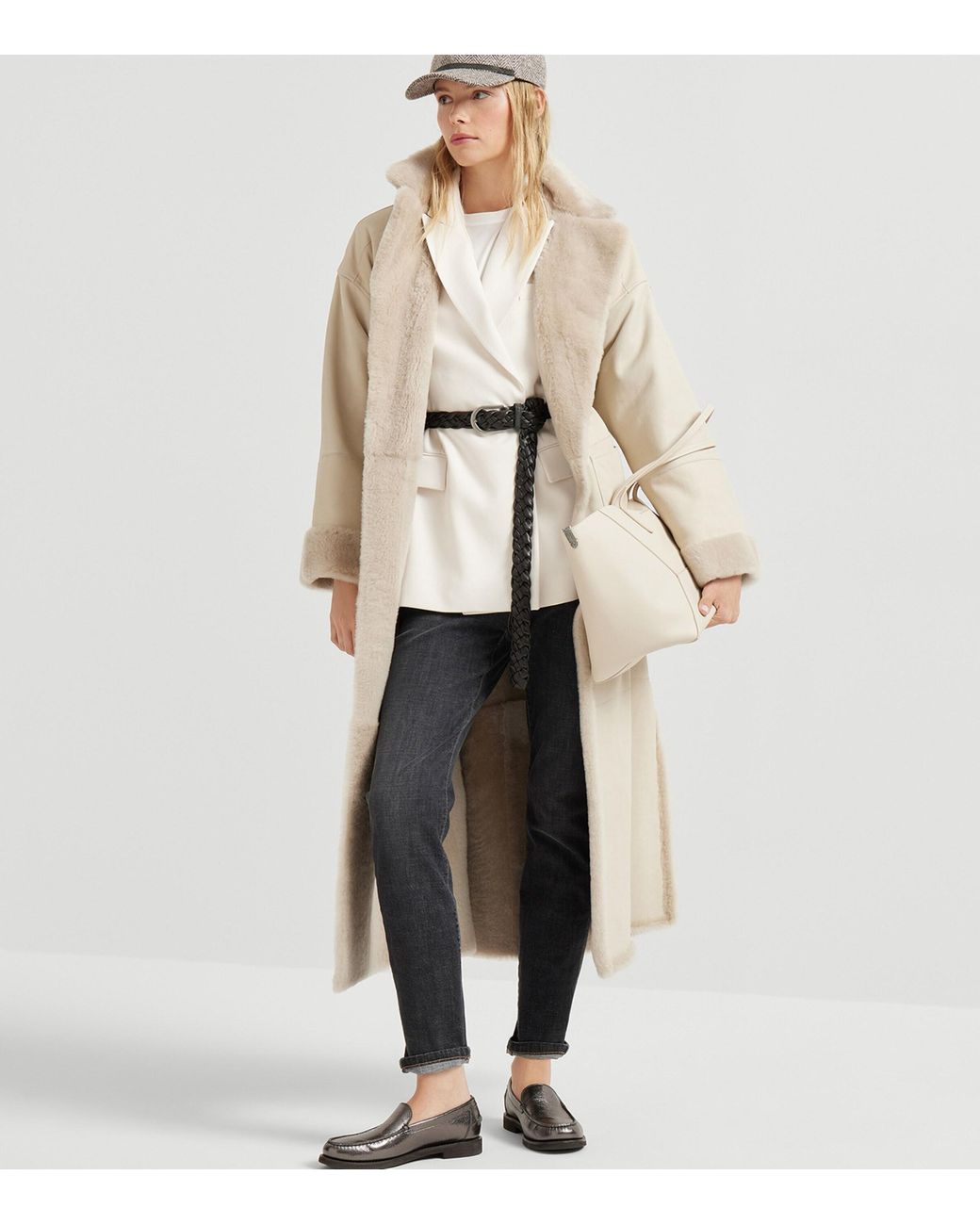 Brunello Cucinelli White Comfort Viscose Couture Twill Blazer