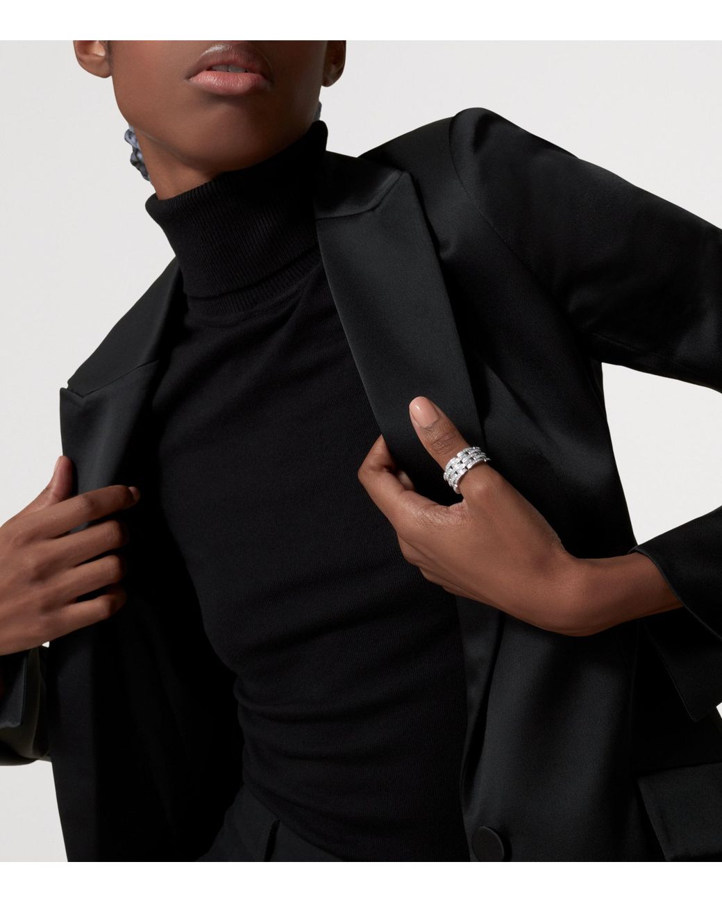 Cartier Metallic And Diamond Maillon Panthère Ring