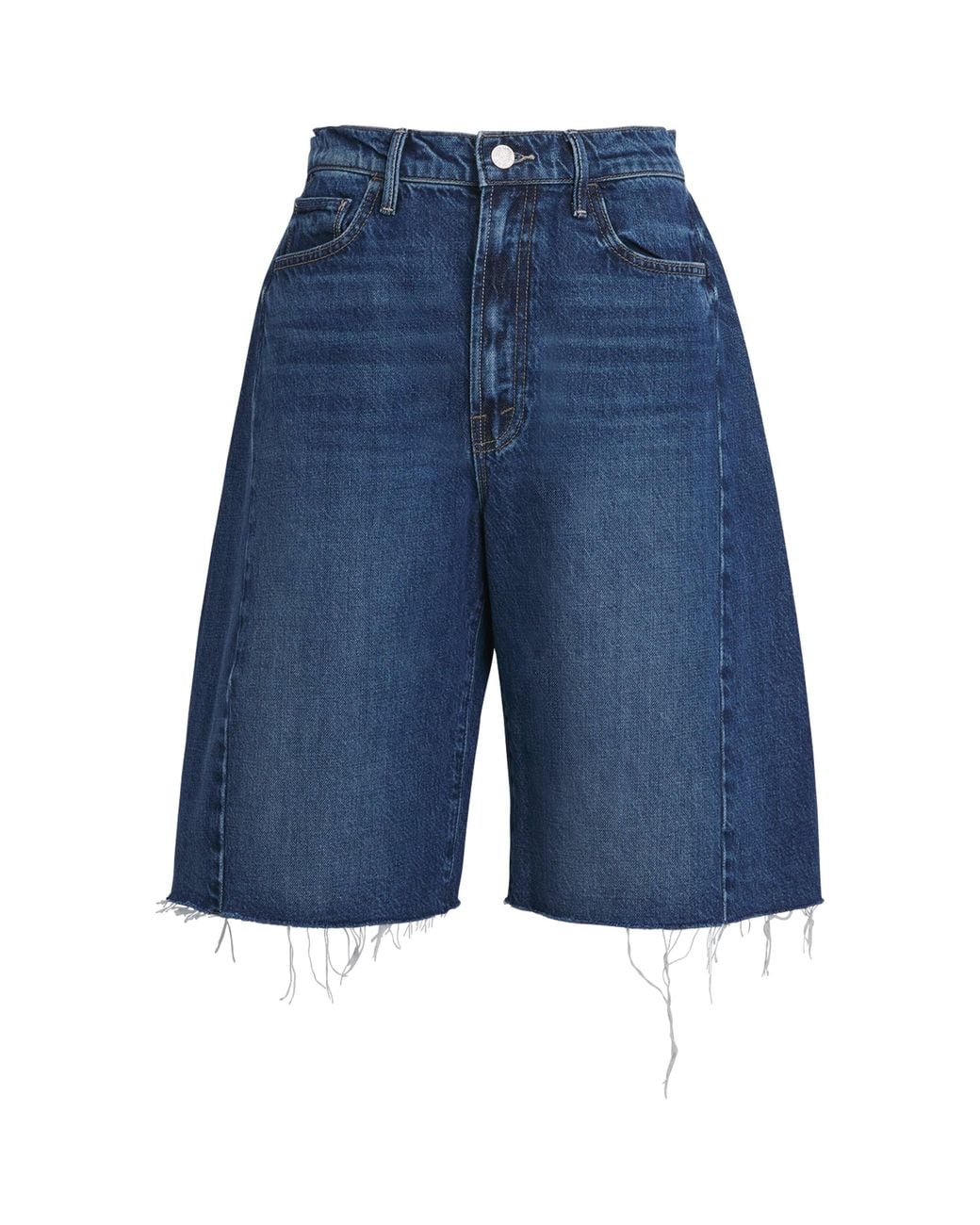 Mother Blue The Half-Pipe Denim Shorts