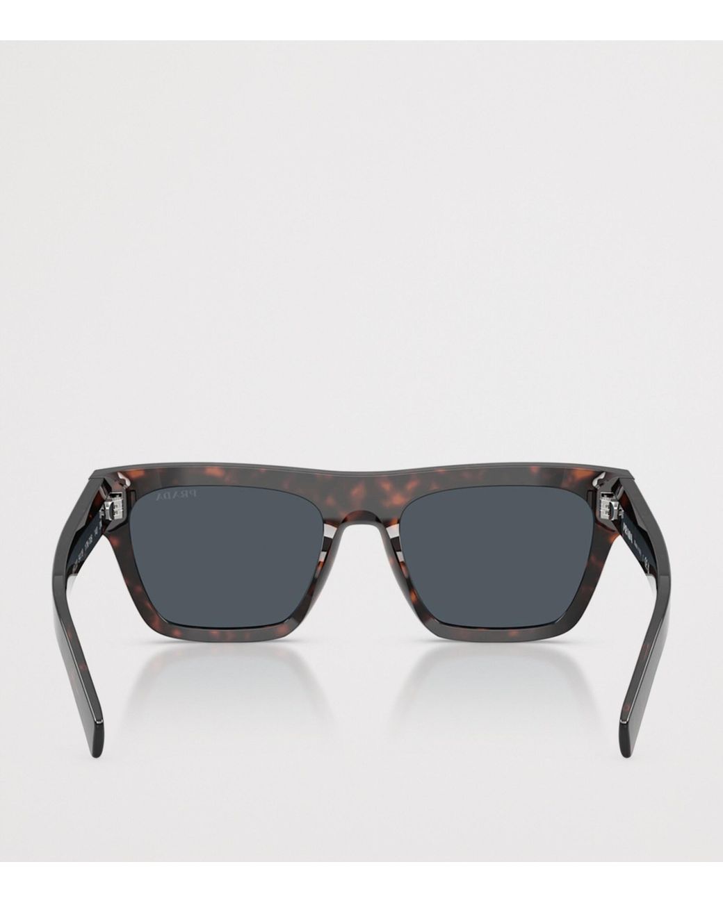 Prada Gray Acetate Rectangular Sunglasses for men