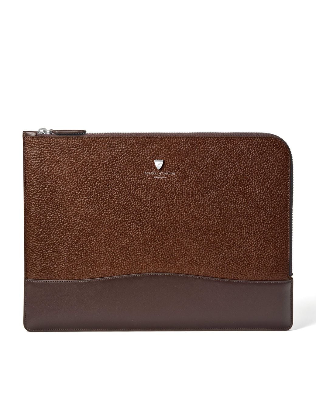 Aspinal Brown Leather Mount Street Laptop Case