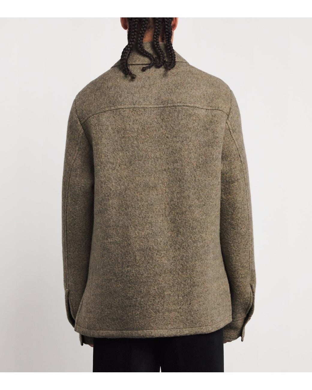 Jil Sander Brown Wool-Blend Felted Melange Blouson Jacket for men