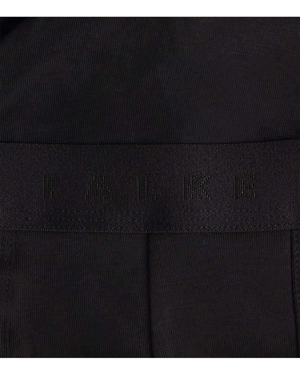 Falke Black Stretch-Egyptian Cotton Boxer Briefs for men