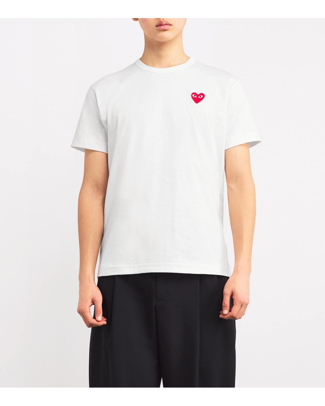 COMME DES GARÇONS PLAY White Heart Logo T-Shirt for men