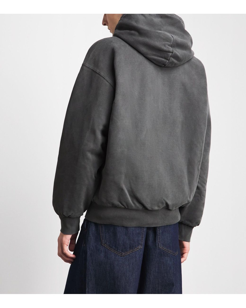 Carhartt Gray Cotton Logo Vista Zip-Up Hoodie for men
