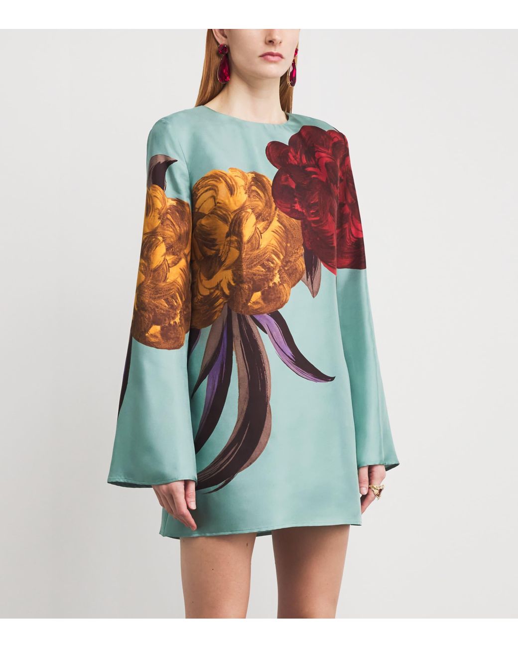 LaDoubleJ Blue Silk Supreme Swing Mini Dress