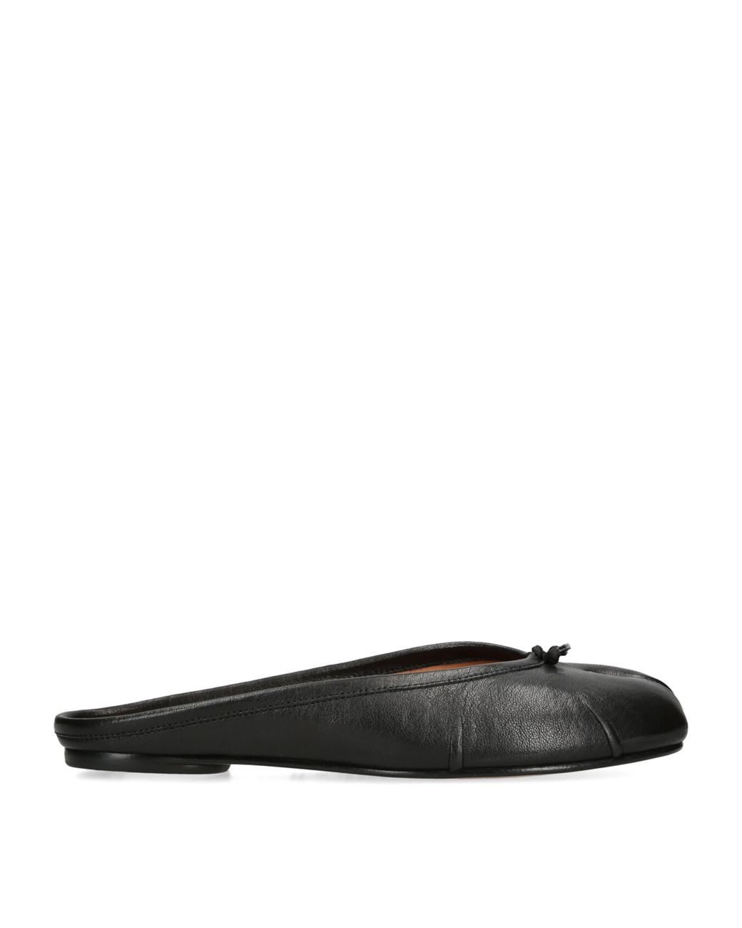 Maison Margiela Black Leather Tabi Ballerina Ballet Flats