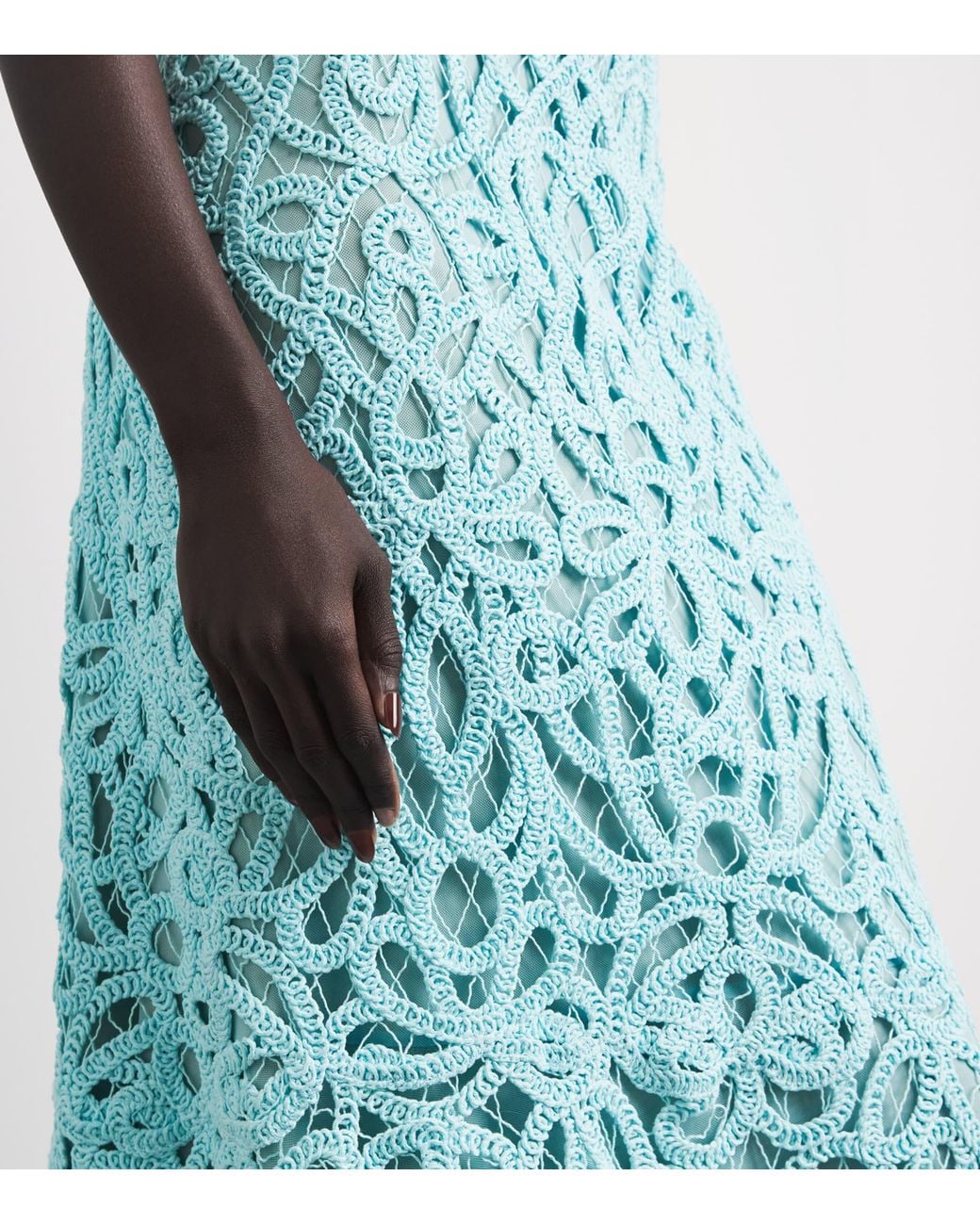 Jonathan Simkhai Blue Lace Clairis Midi Dress