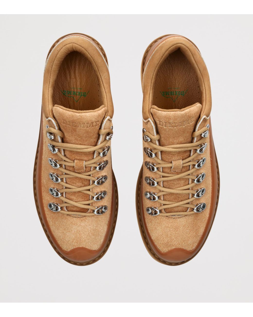 Diemme Brown Leather Cornaro Due Gomma Low-Top Boots for men