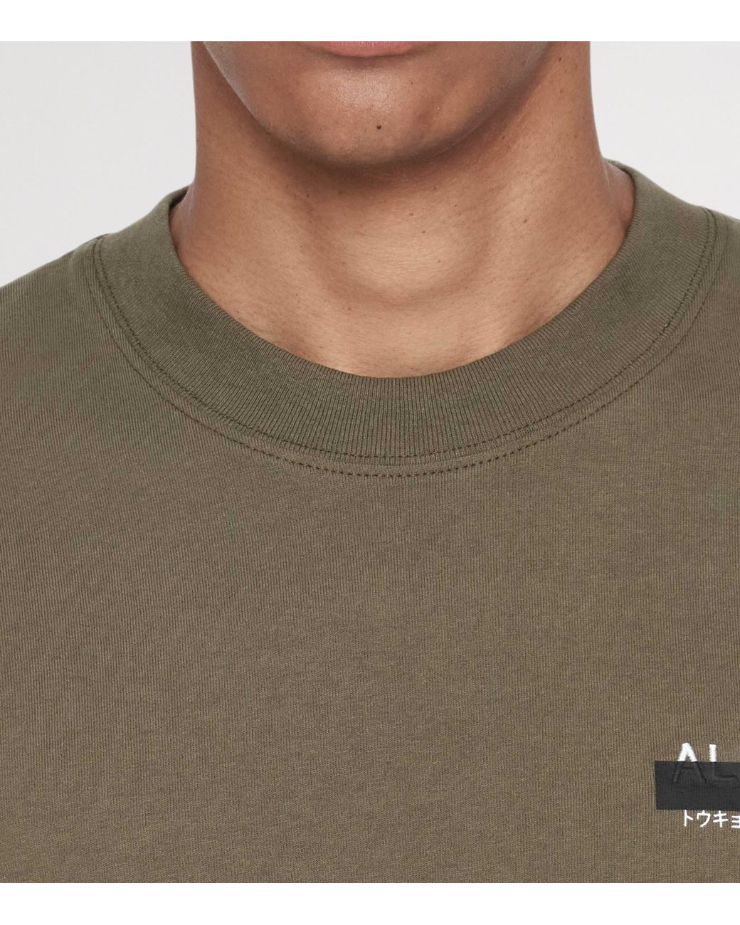 AllSaints Green Organic Cotton Redact T-Shirt for men