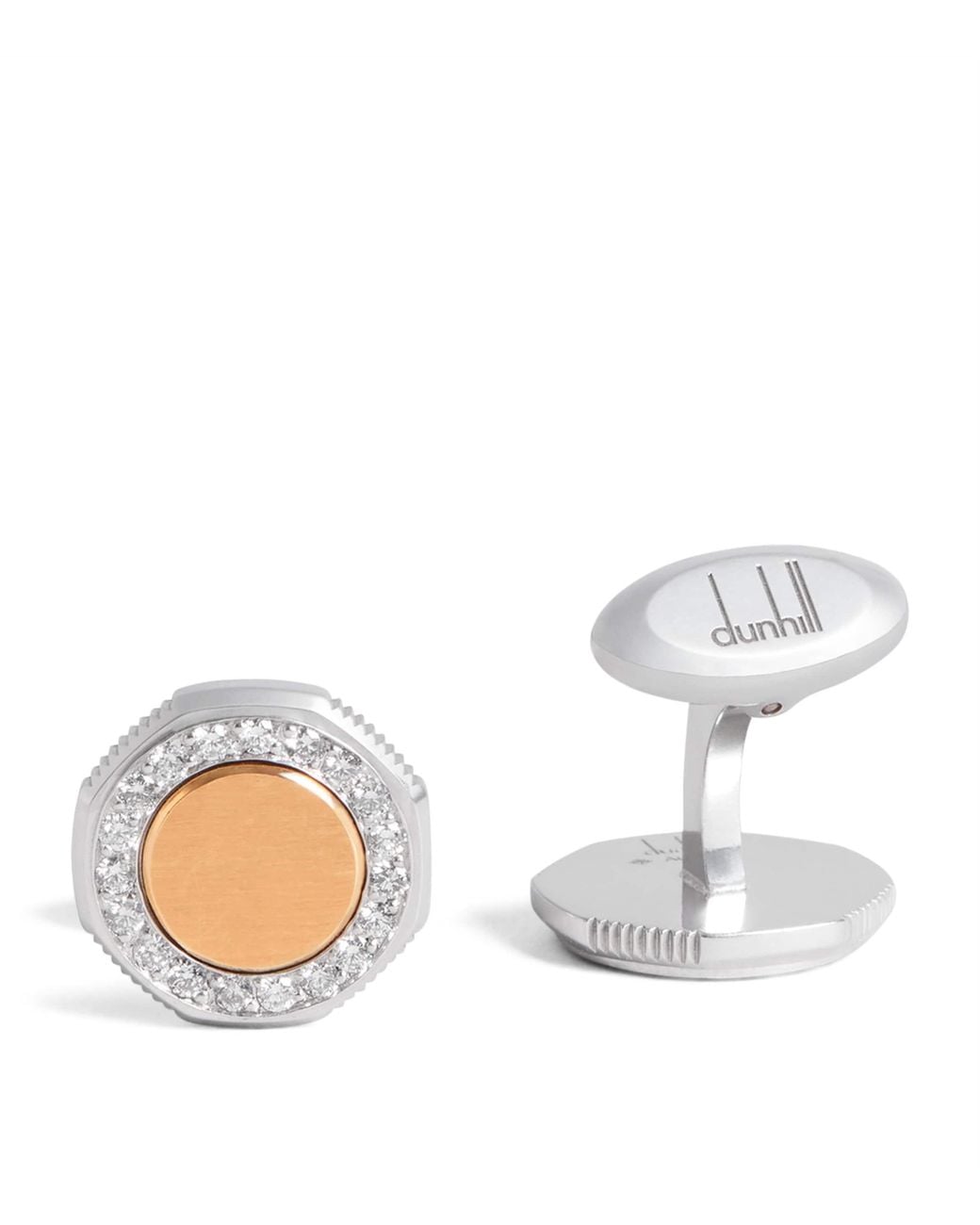 Dunhill White And Diamond Duke Cufflinks for men