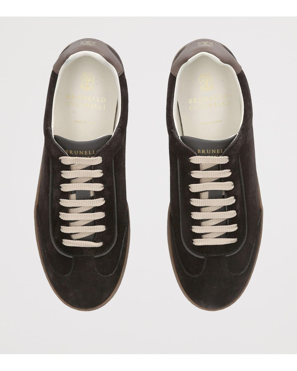 Brunello Cucinelli Black Suede Low-Top Sneakers for men