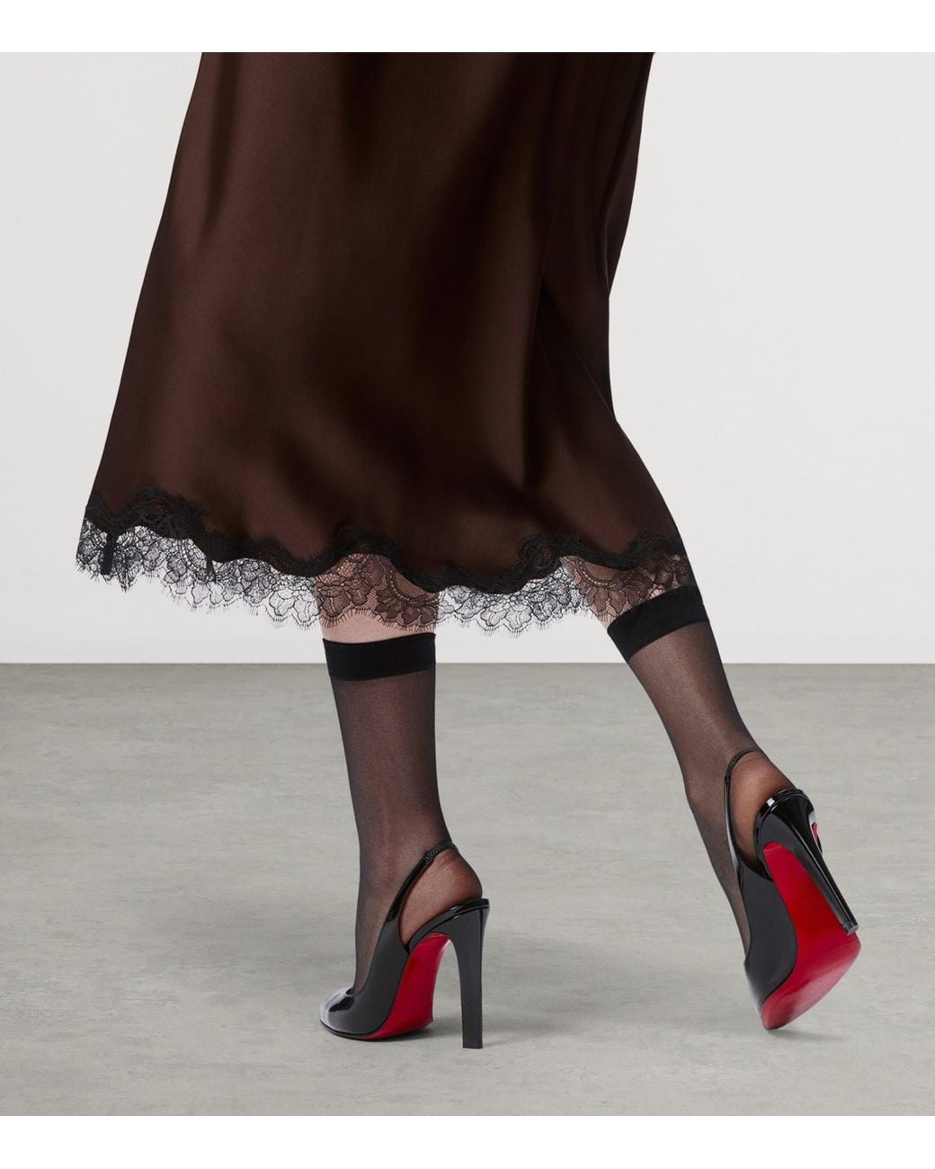 Christian Louboutin Black Fannylove Sling Patent Leather Slingback Pumps 100