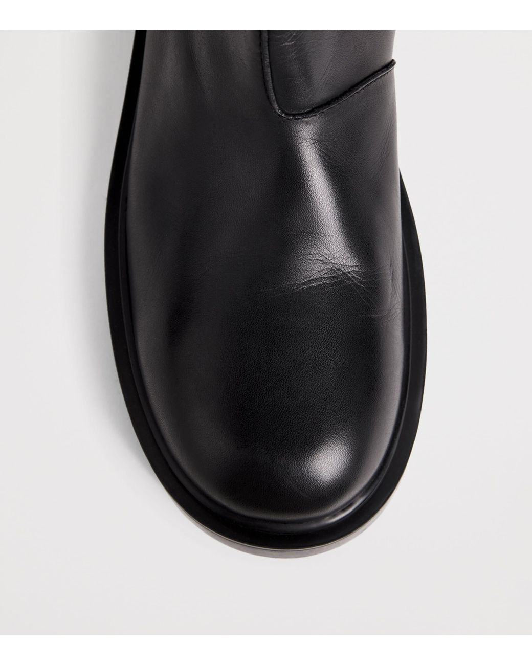 Sandro Black Leather Zipper Boots for men