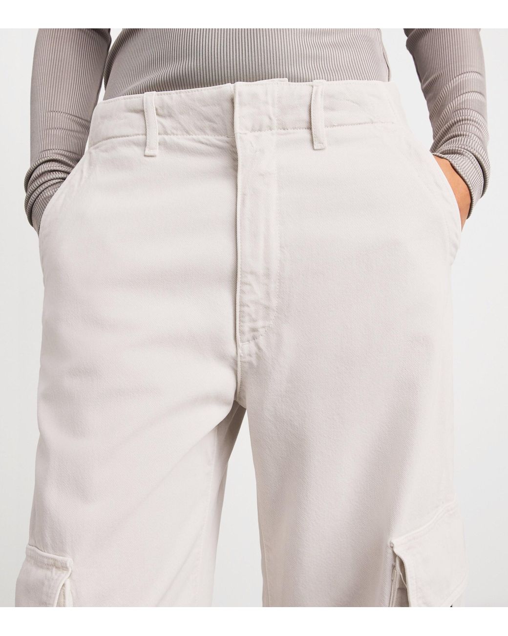 Agolde White Ambika Cargo Trousers