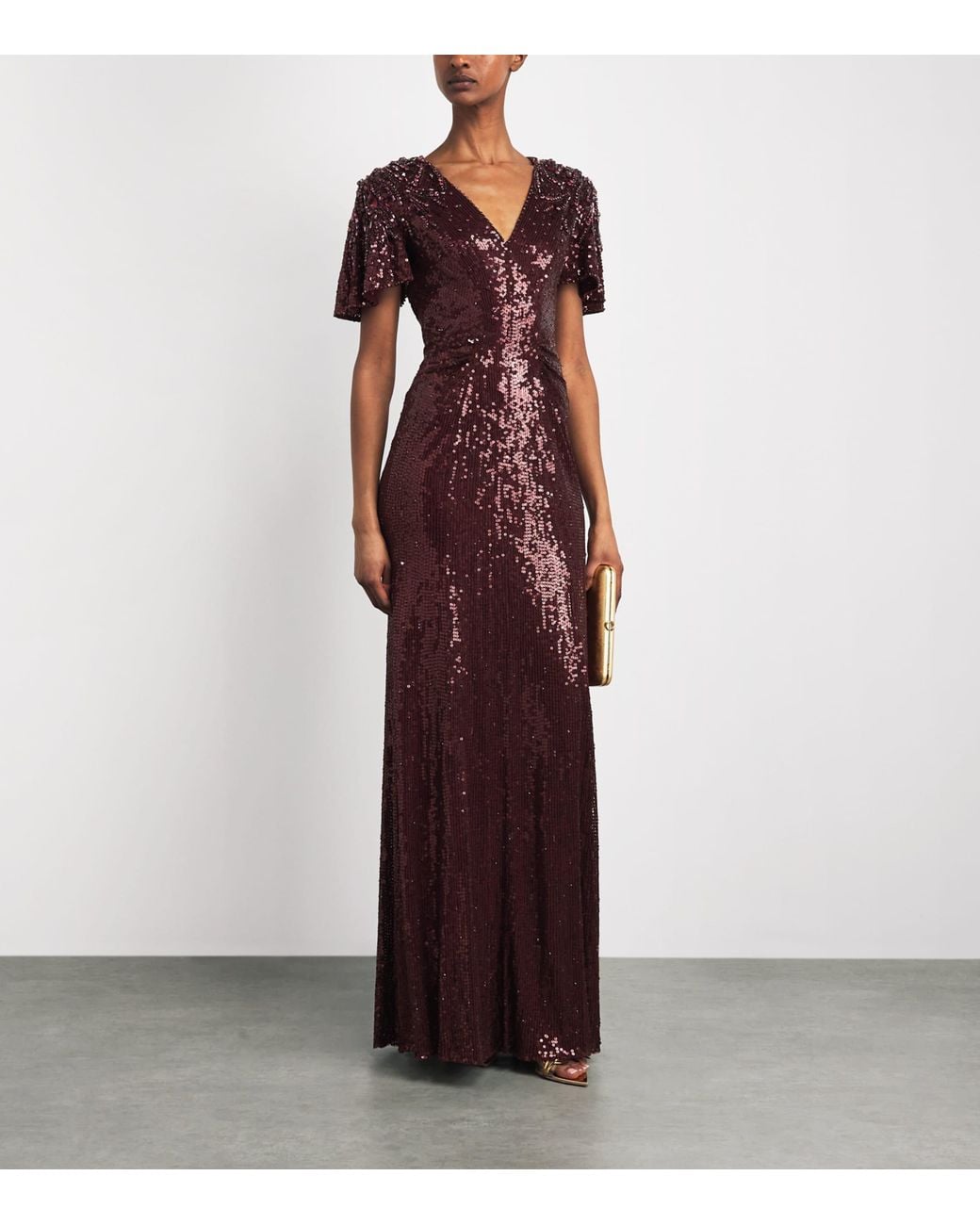 Jenny Packham Purple Sequinned Manon Gown