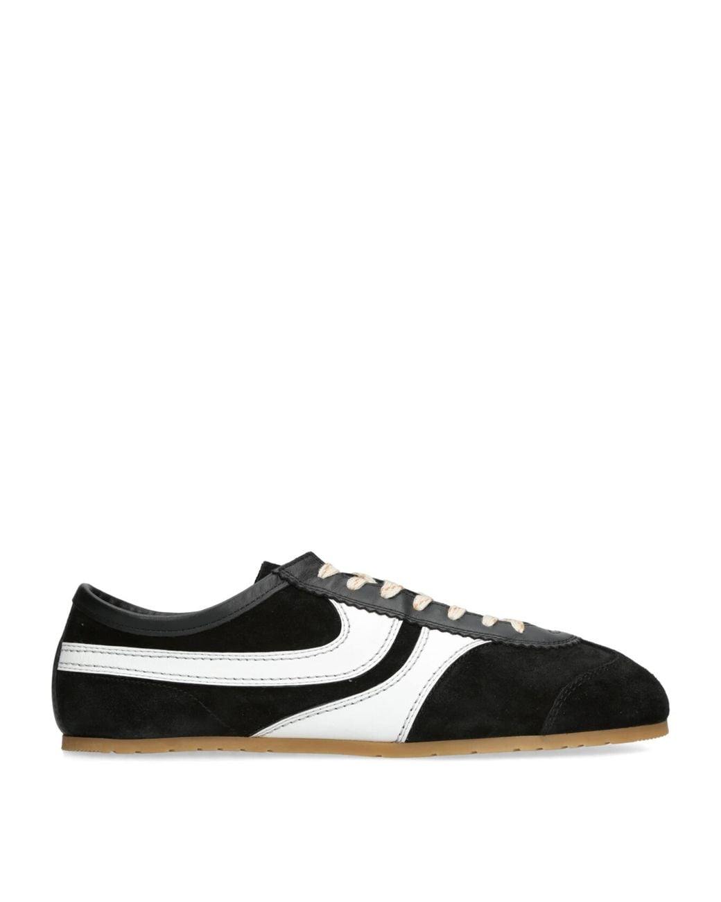 Dries Van Noten Black Suede Low-Top Sneakers for men